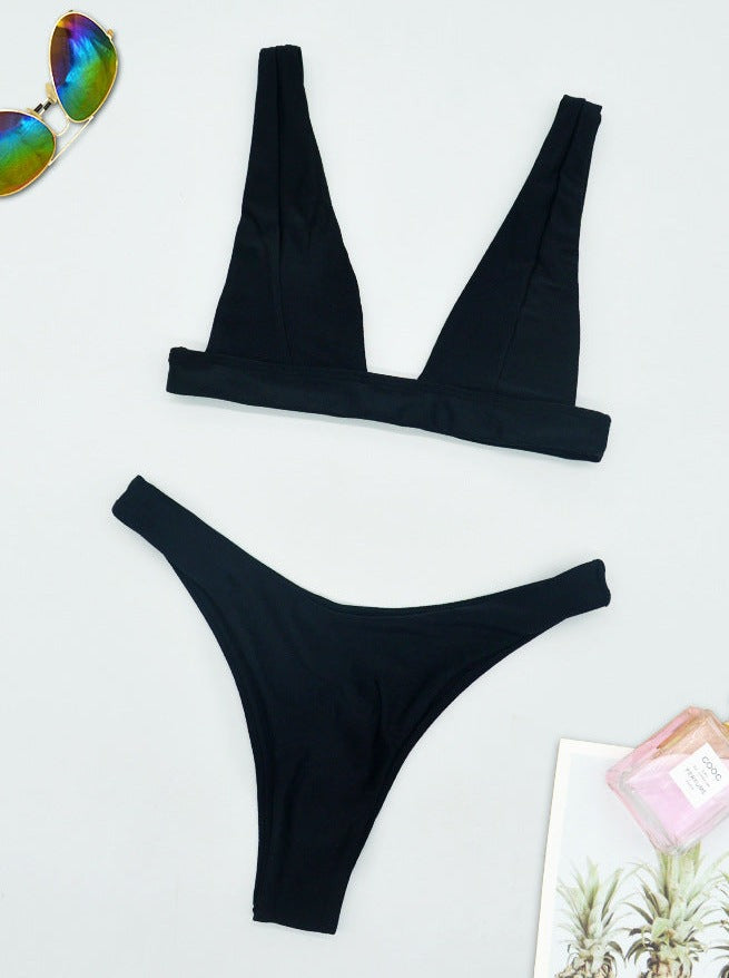 Siyah Üçgen Basic Bikini Takımı