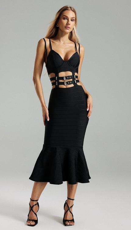 Nerissa Tokalı Katmanlı Elbise