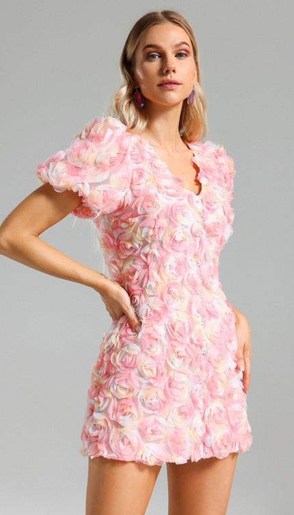Floral Serenade Mini Elbise