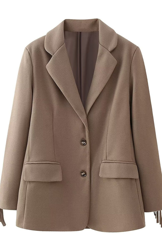 Aıya Püsküllü Yün Karışımlı Ceket