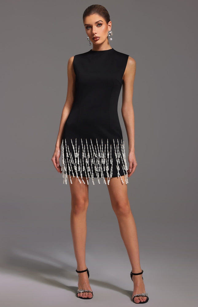 Midnight Püsküllü Mini Elbise