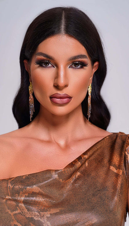 Rereny Taş Detaylı Küpeler