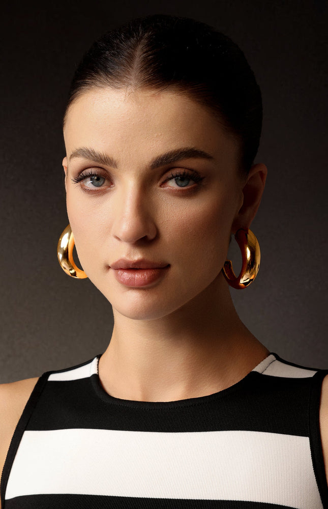 Mako Metal Yuvarlak Küpeler