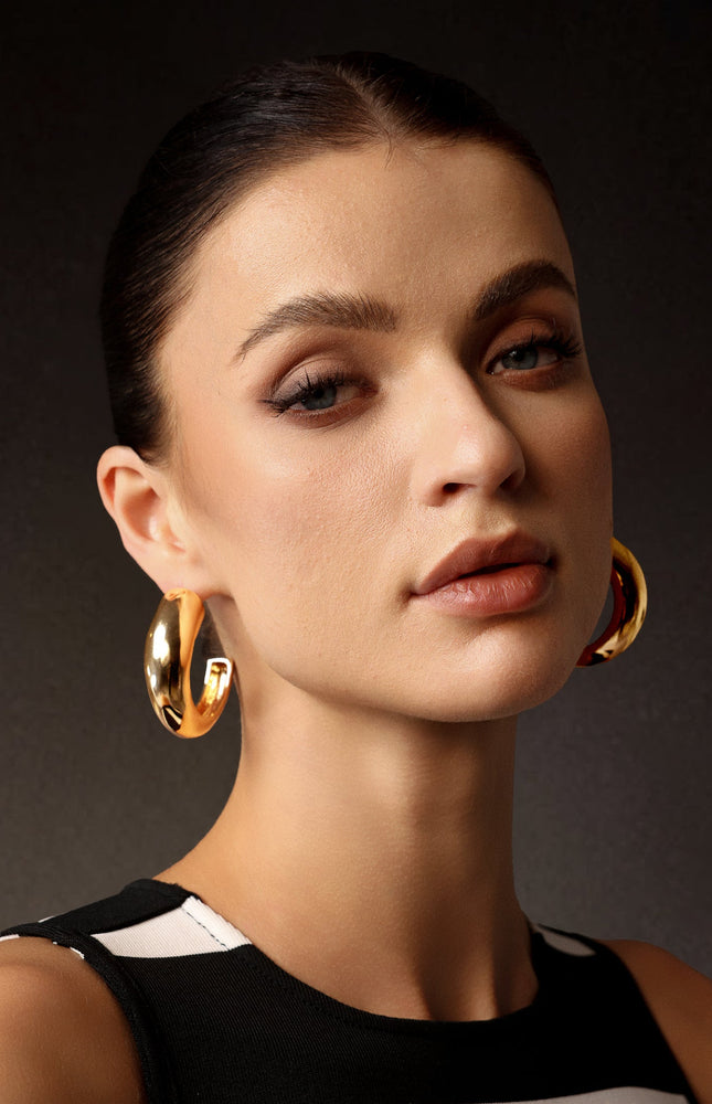 Mako Metal Yuvarlak Küpeler