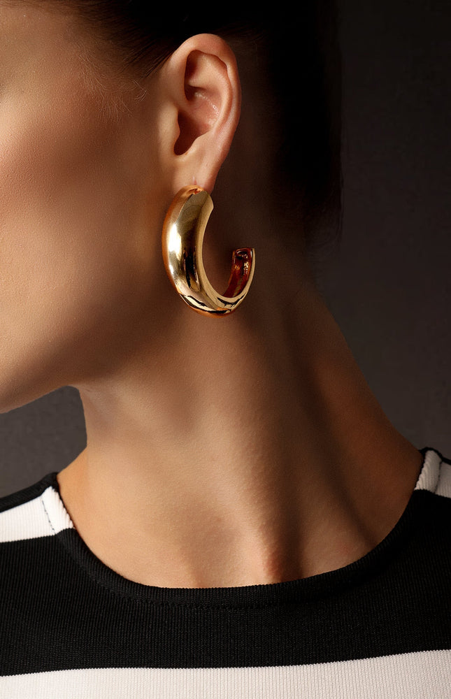 Mako Metal Yuvarlak Küpeler