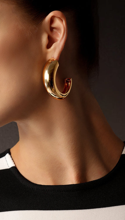 Mako Metal Yuvarlak Küpeler