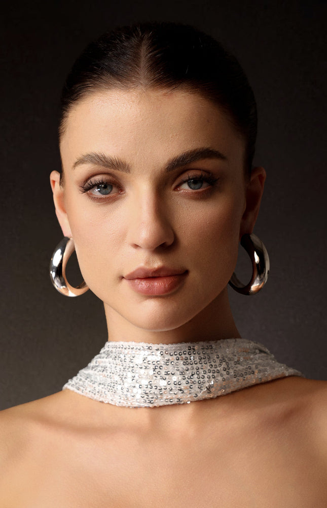 Sarly Metal Yuvarlak Küpeler