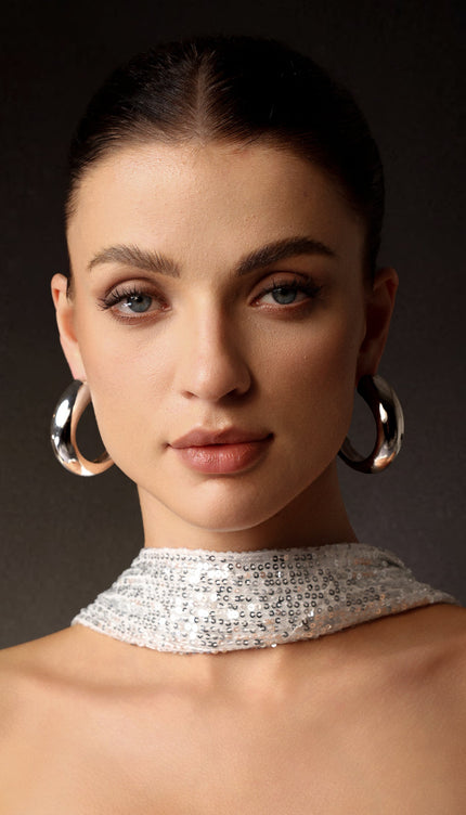 Sarly Metal Yuvarlak Küpeler