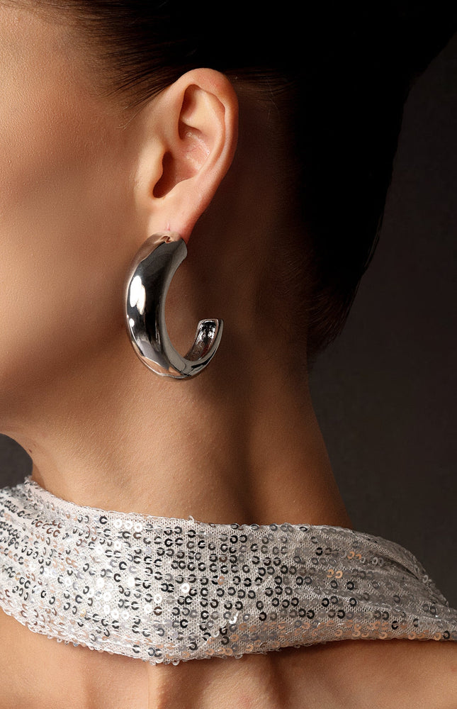 Sarly Metal Yuvarlak Küpeler