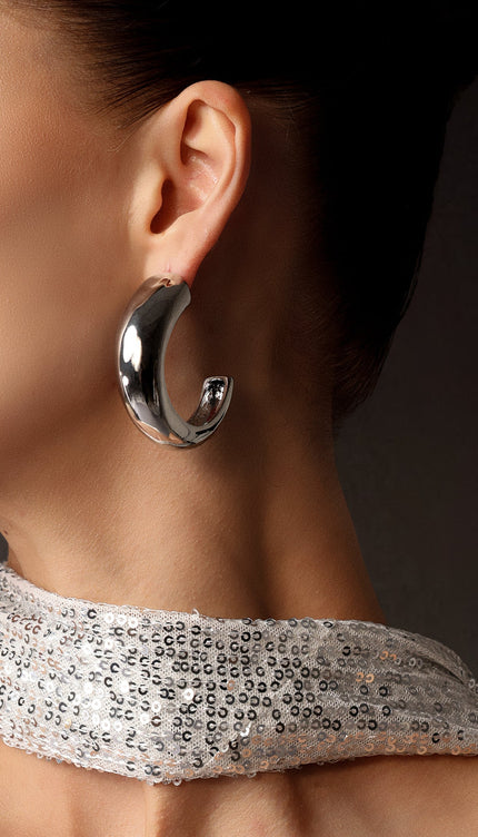 Sarly Metal Yuvarlak Küpeler