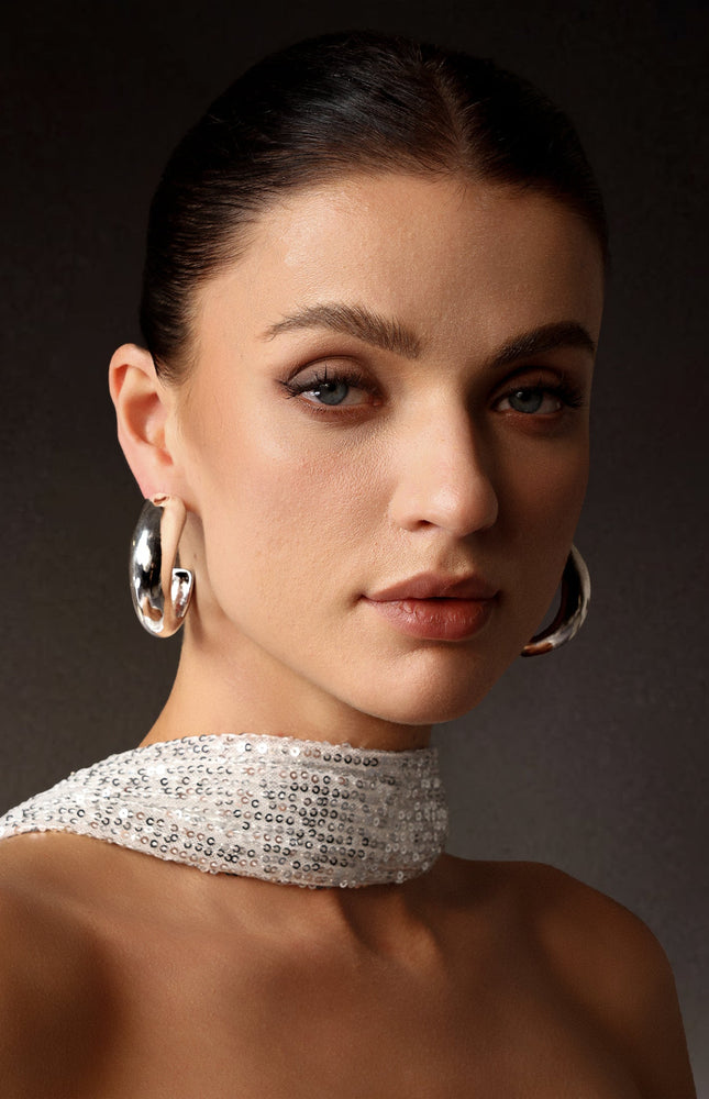 Sarly Metal Yuvarlak Küpeler