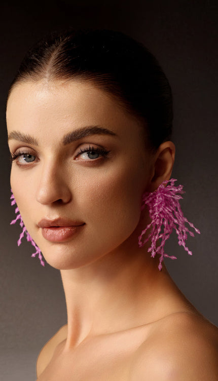 İnya Püsküllü Havai Fişek Küpeleri