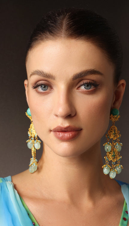 Aslan Detaylı Püsküllü Küpe