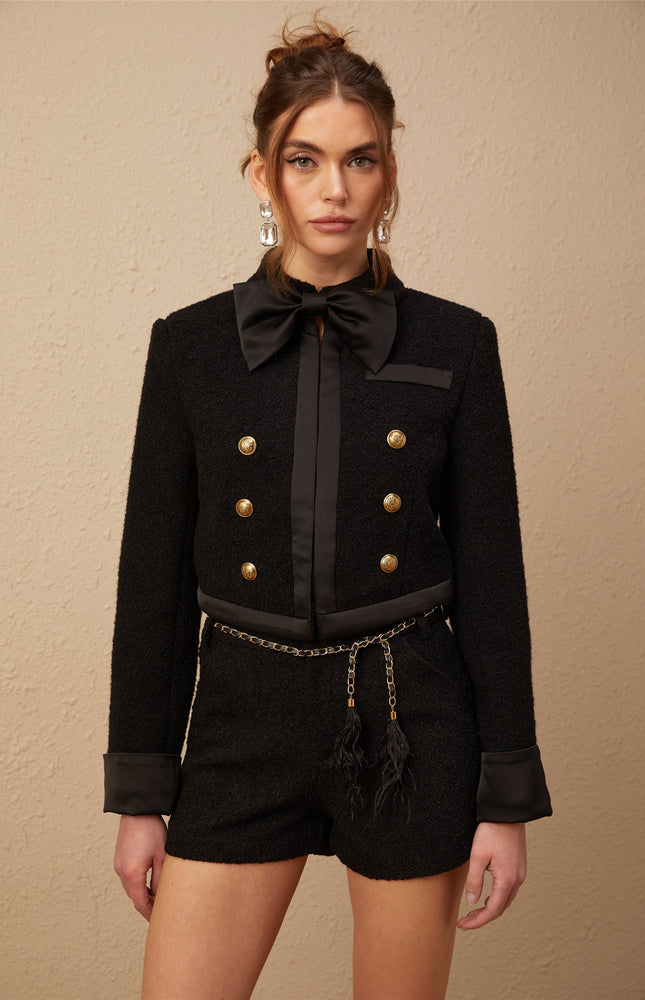 Antonia Siyah Tüvit Ceket