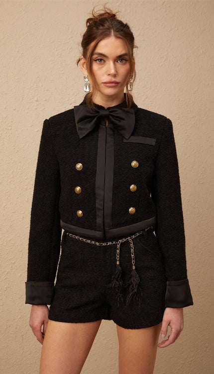 Antonia Siyah Tüvit Ceket