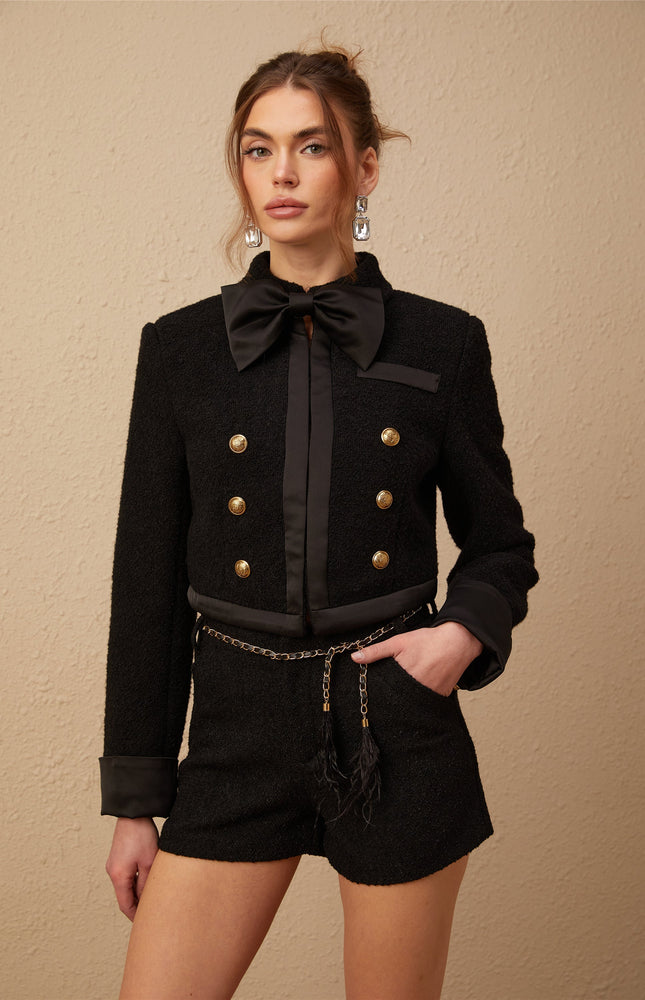 Antonia Siyah Tüvit Ceket