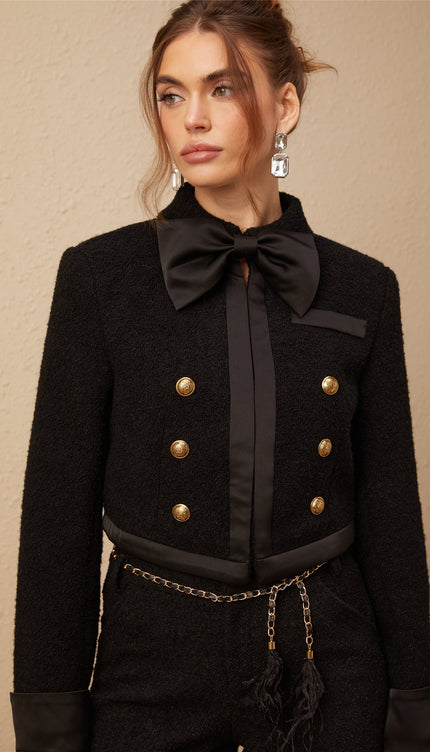 Antonia Siyah Tüvit Ceket