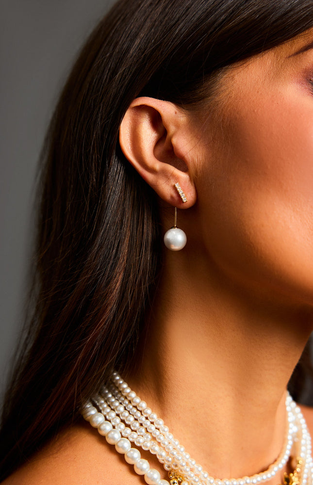 Talia İnci ve Taş Detaylı Mini Küpeler