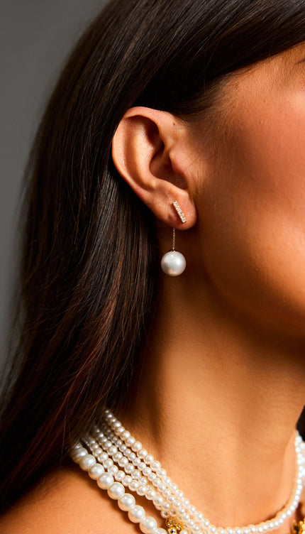 Talia İnci ve Taş Detaylı Mini Küpeler