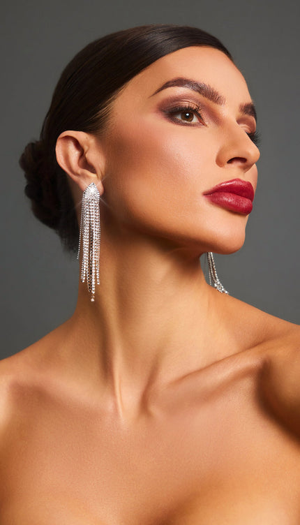 Rosie Taş Detaylı Püskül Küpe