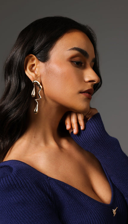 Rode İrregular Su Damlası Küpe