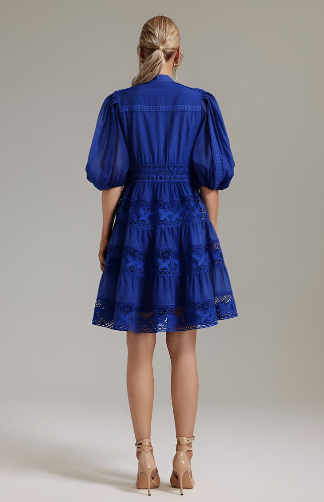 Royal Bloom Dantel Elbise