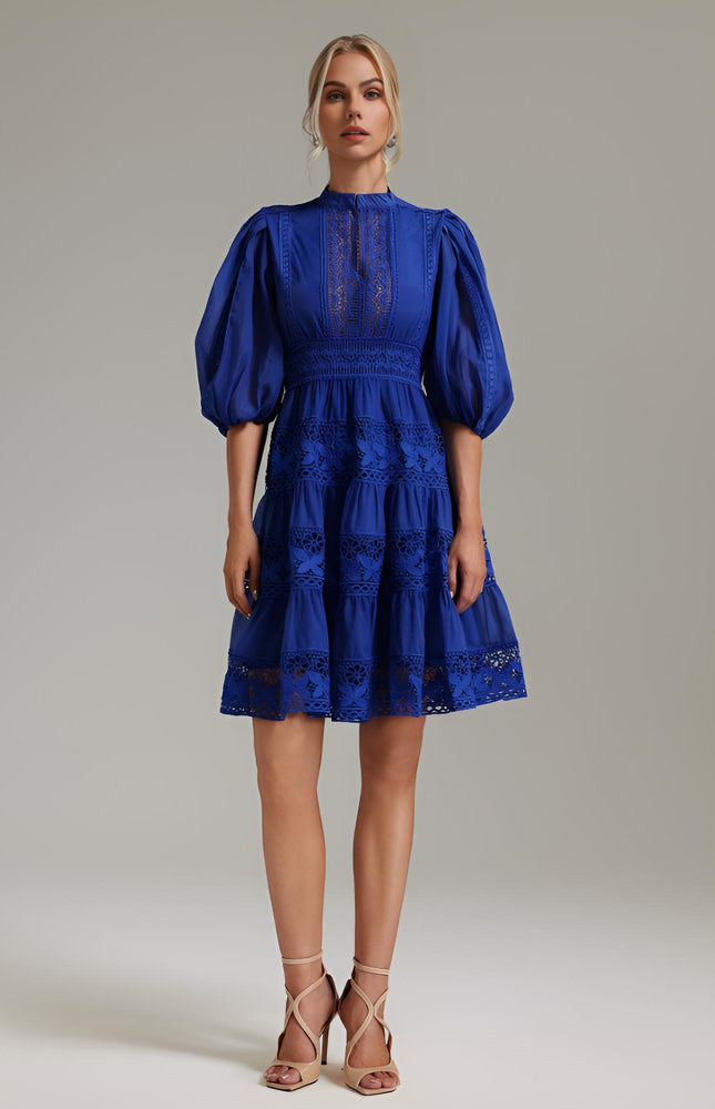 Royal Bloom Dantel Elbise