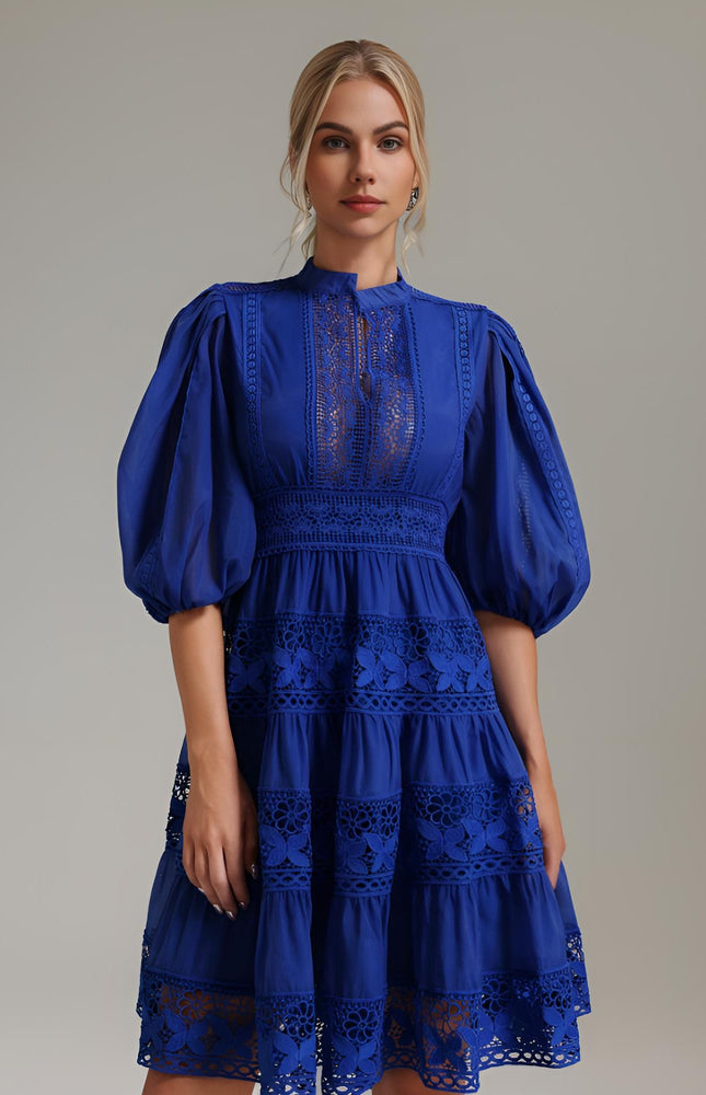 Royal Bloom Dantel Elbise