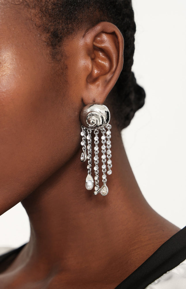 Kianala Metal Püskül ve İnci Küpe