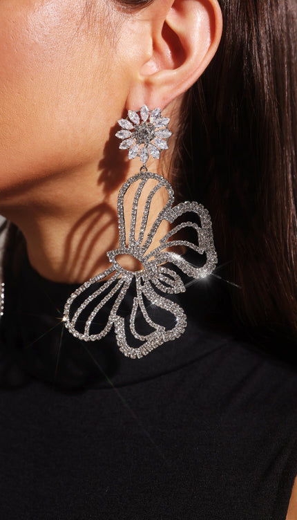 Kaia Kelebek Taş Detaylı Küpe