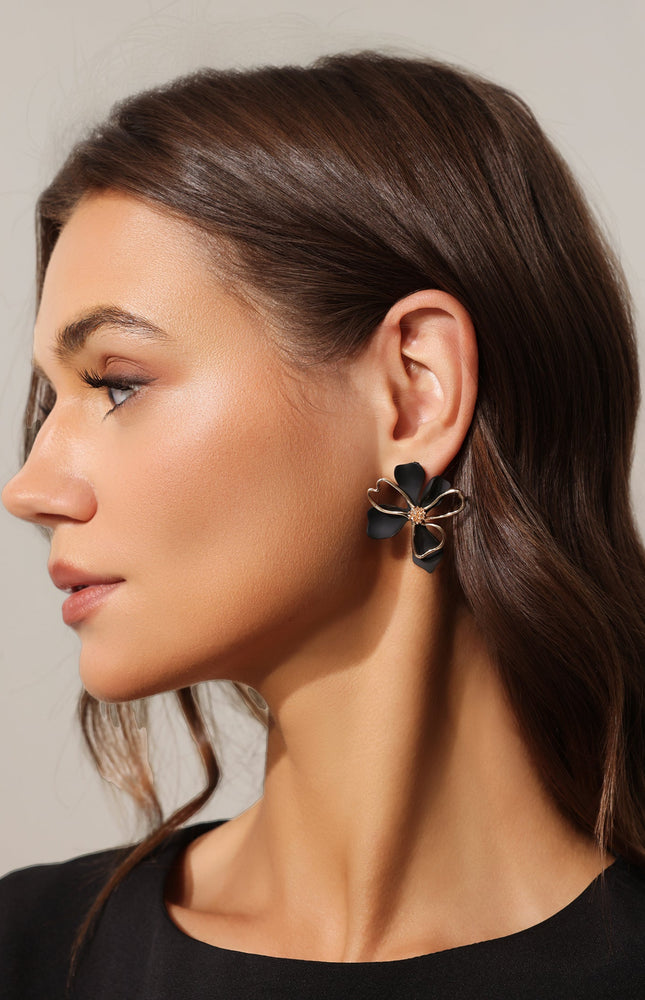 Kivi Çiçekli Metal Küpe