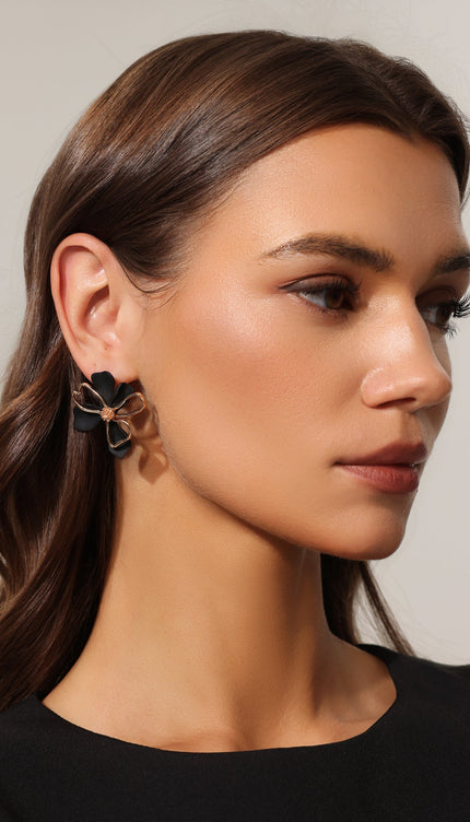 Kivi Çiçekli Metal Küpe