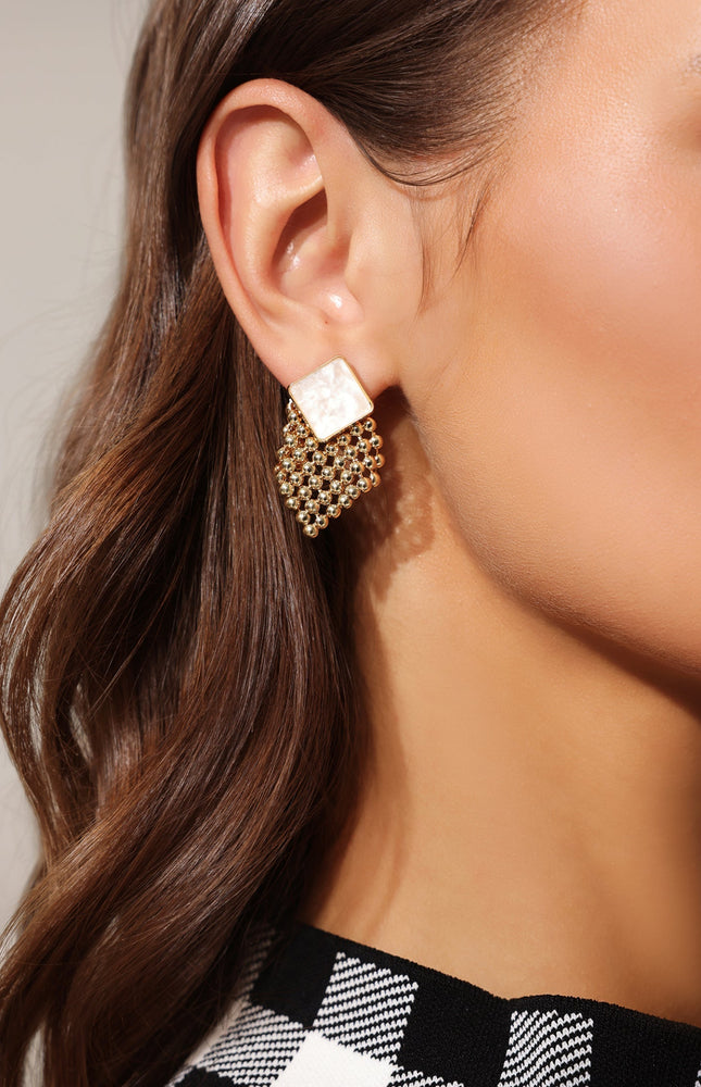 Elspeth Romboid Örgü Küpe