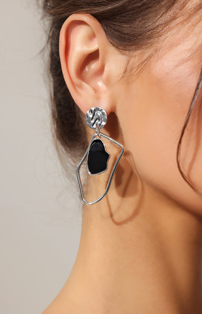 Zandy Uzay Metal Asimetrik Küpeler