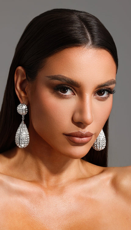 Rosanna Damla Şeklinde Taş Detaylı Küpeler