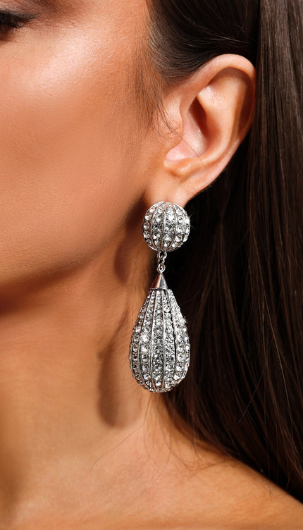 Rosanna Damla Şeklinde Taş Detaylı Küpeler