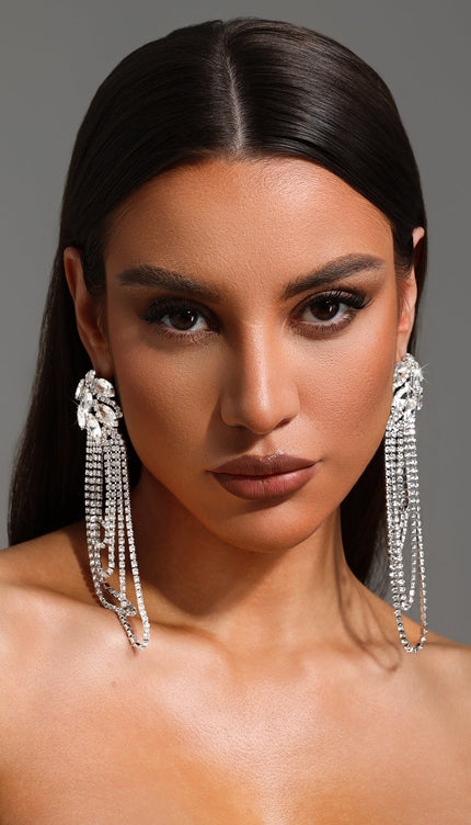 Glenora Taş Detaylı Püsküllü Küpeler