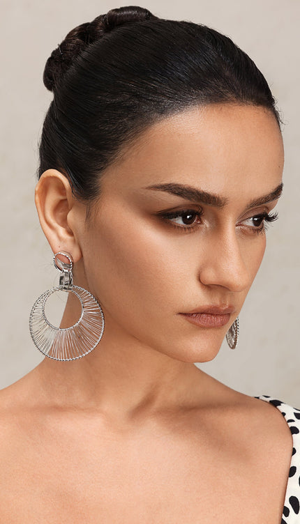 Yaen Daire Örgü Ajour Küpe