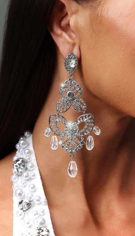 Baskılı Taş Detaylı Oyuk Küpe