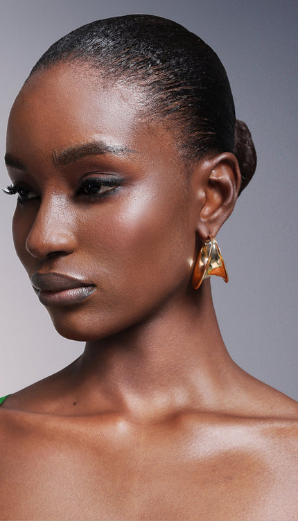 Maoma Metalik Kıvrım Küpe