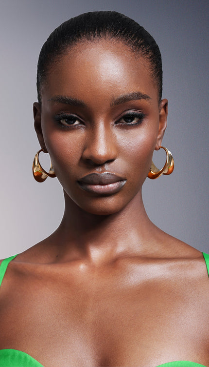 Maoma Metalik Kıvrım Küpe