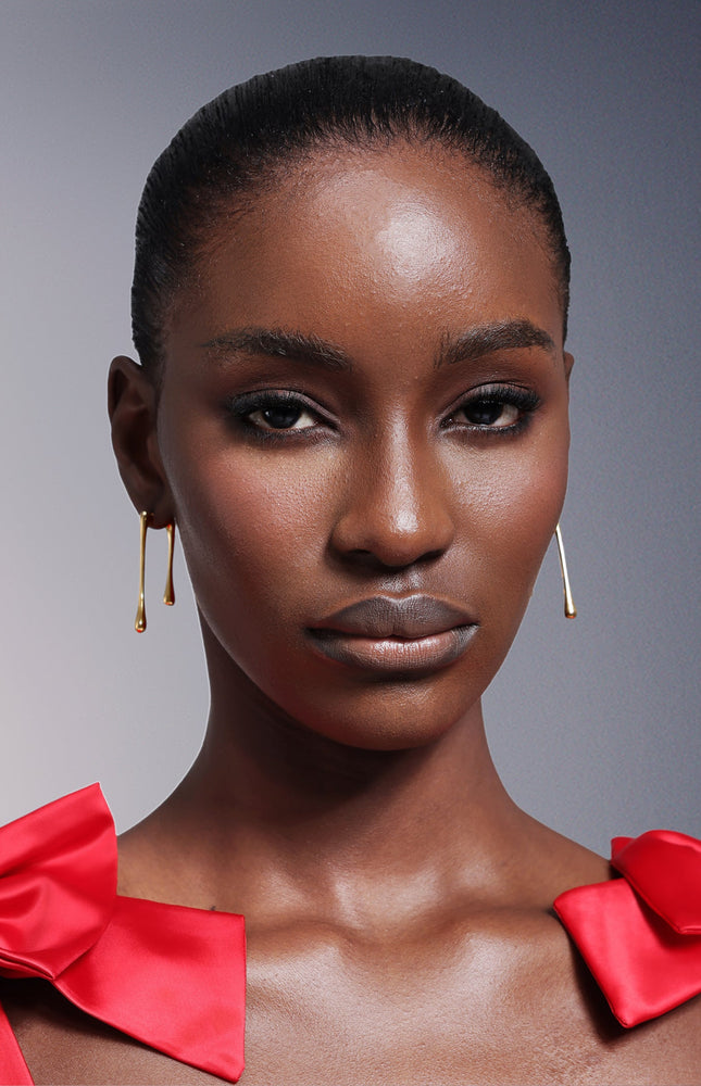 Asi Çizgili Su Damlası Küpeler