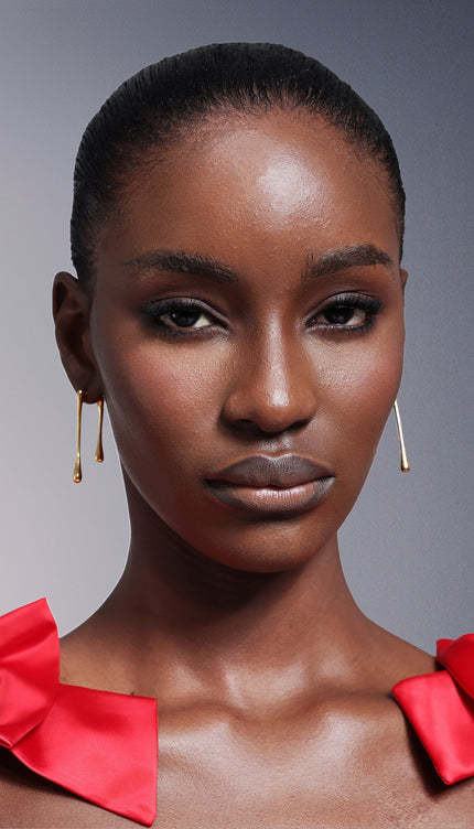 Asi Çizgili Su Damlası Küpeler