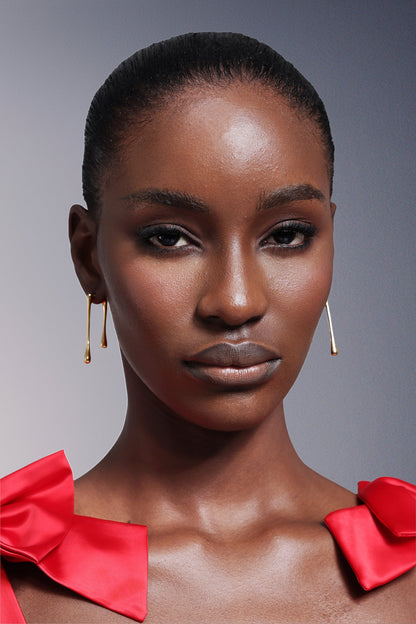 Asi Çizgili Su Damlası Küpeler