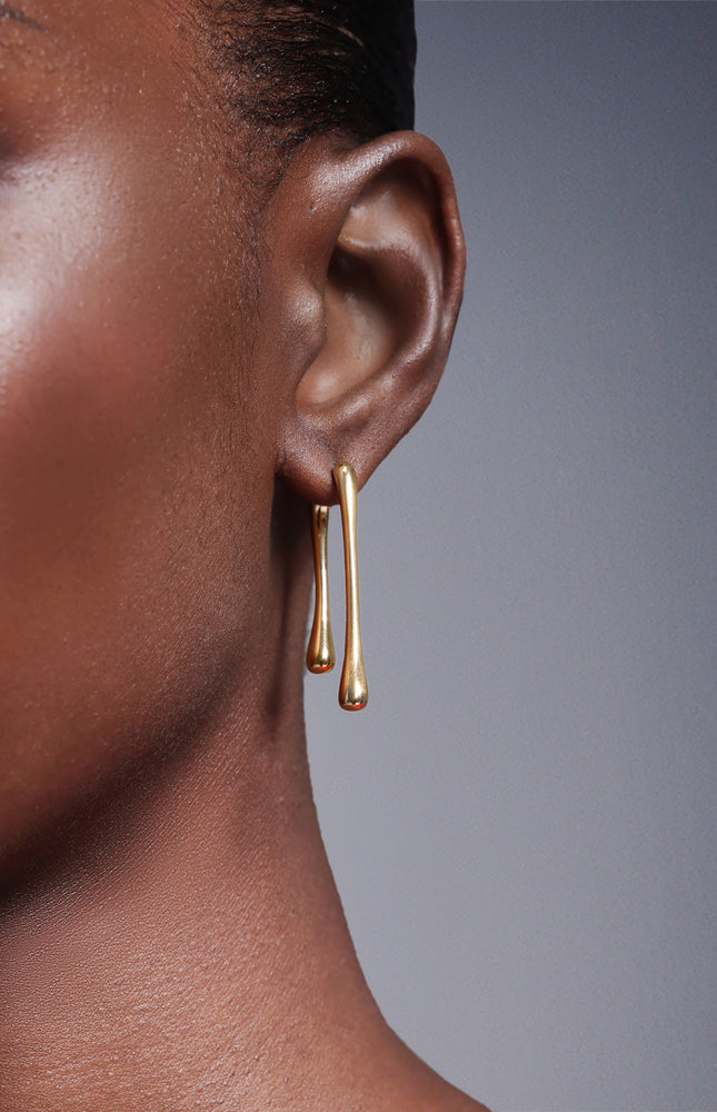 Asi Çizgili Su Damlası Küpeler