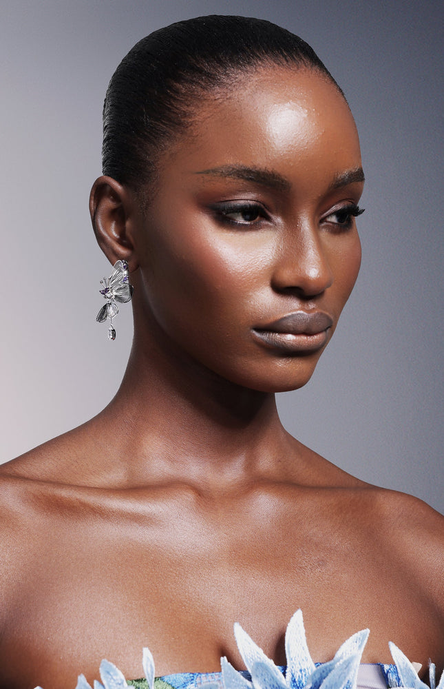 Kidia Kelebek Taş Detaylı Küpeler