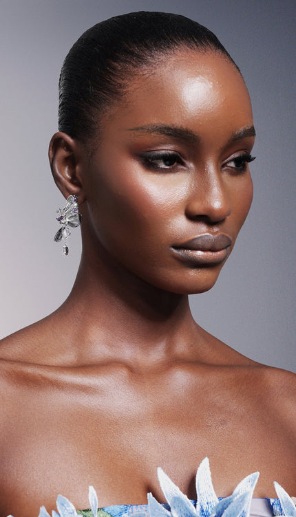 Kidia Kelebek Taş Detaylı Küpeler