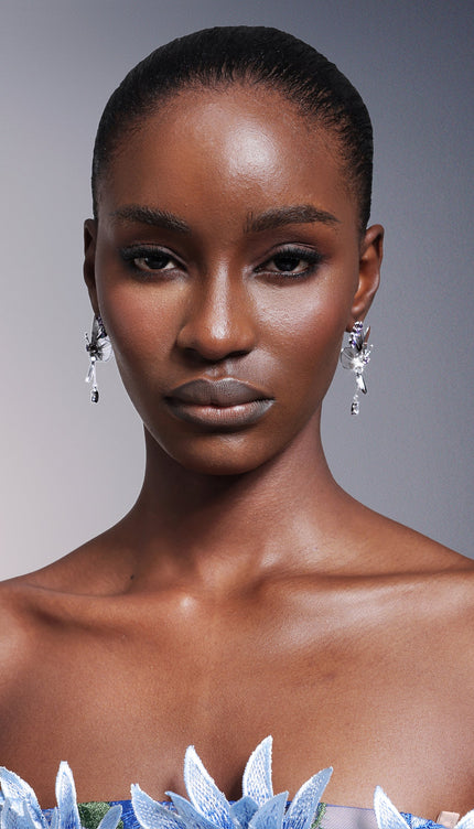 Kidia Kelebek Taş Detaylı Küpeler