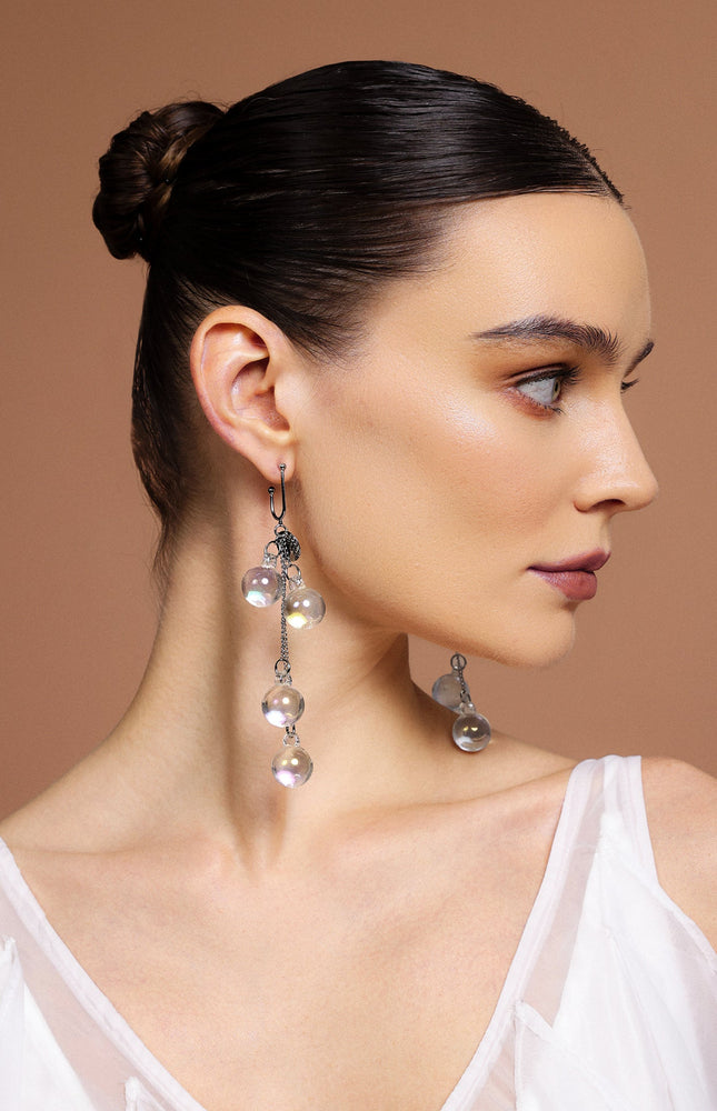 Kivi Topları Püsküllü Küpeler