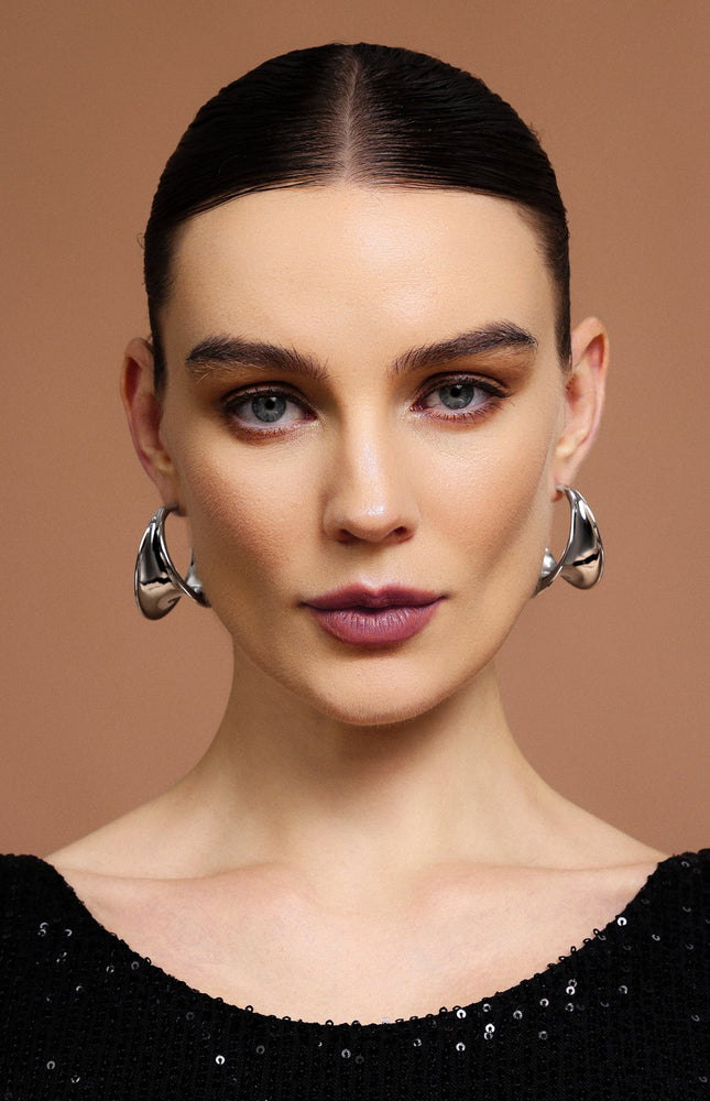 Jaza Metalik Kavisli Küpeler